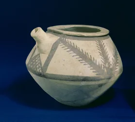 Utsprutat kärl från Jamdat Nasr, Irak, 3000-2850 f.Kr. (målad keramik)